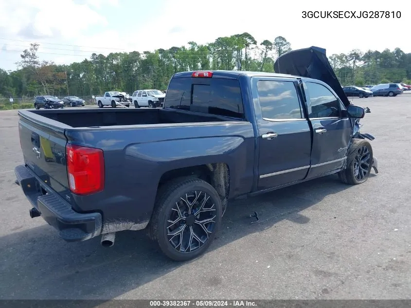 2018 Chevrolet Silverado 1500 2Lz VIN: 3GCUKSECXJG287810 Lot: 39382367