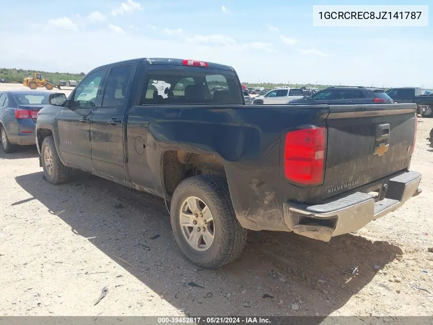 2018 Chevrolet Silverado 1500 1Lt VIN: 1GCRCREC8JZ141787 Lot: 39452817