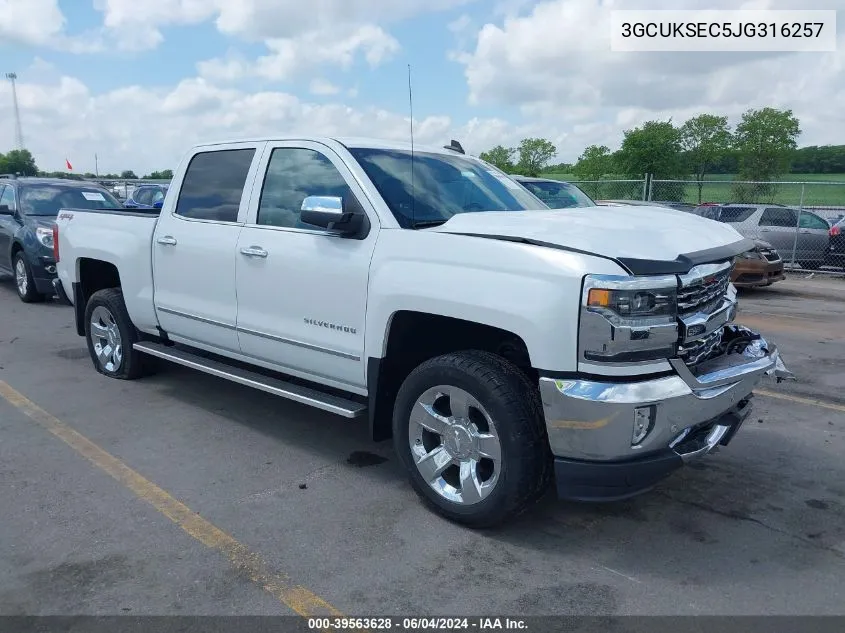 2018 Chevrolet Silverado 1500 1Lz VIN: 3GCUKSEC5JG316257 Lot: 39563628