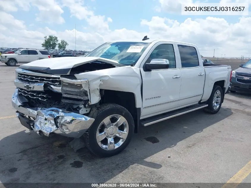 2018 Chevrolet Silverado 1500 1Lz VIN: 3GCUKSEC5JG316257 Lot: 39563628