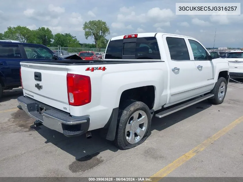 3GCUKSEC5JG316257 2018 Chevrolet Silverado 1500 1Lz