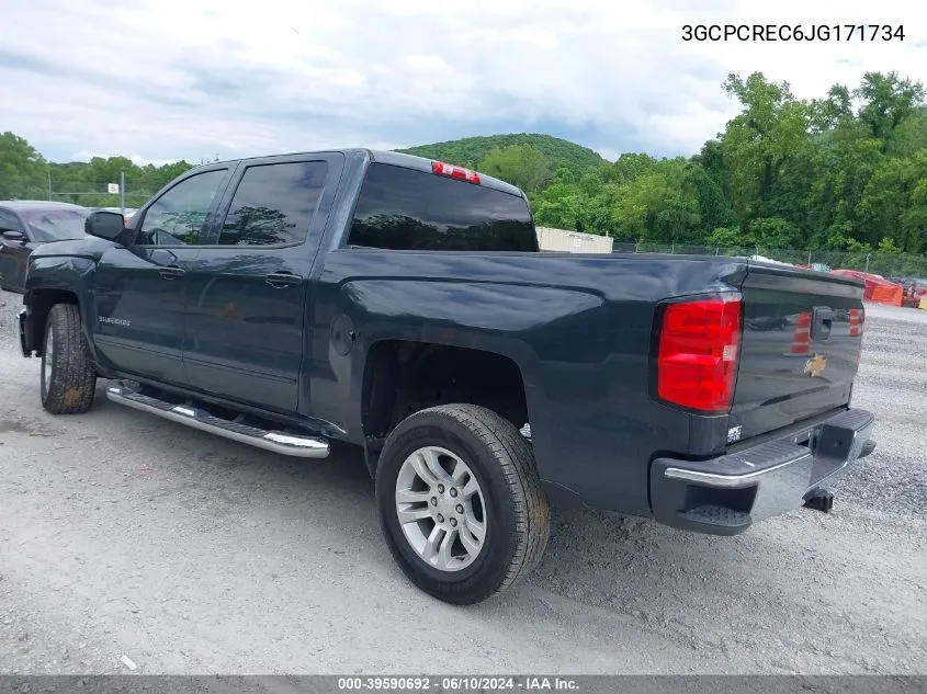 2018 Chevrolet Silverado 1500 1Lt VIN: 3GCPCREC6JG171734 Lot: 39590692