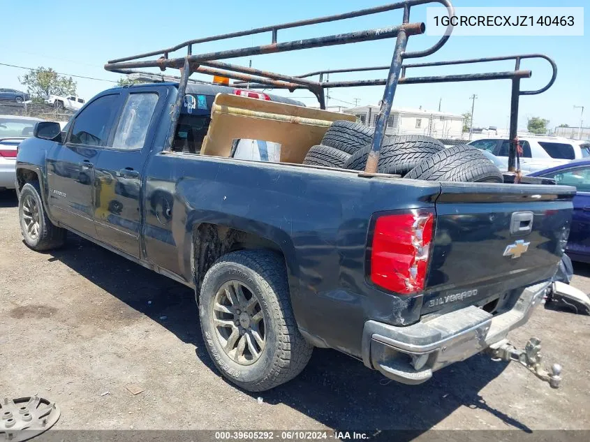 1GCRCRECXJZ140463 2018 Chevrolet Silverado 1500 1Lt