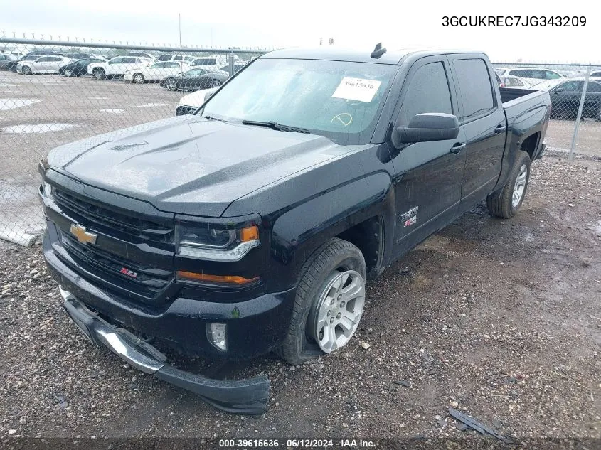 3GCUKREC7JG343209 2018 Chevrolet Silverado 1500 2Lt