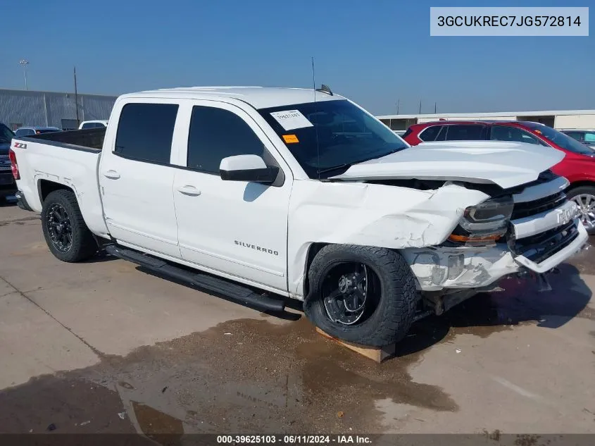 2018 Chevrolet Silverado 1500 2Lt VIN: 3GCUKREC7JG572814 Lot: 39625103