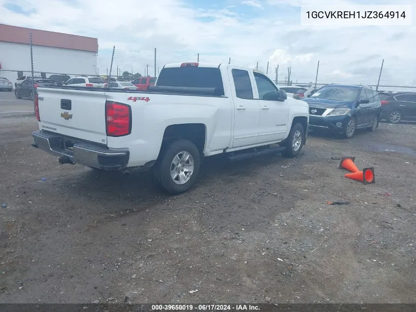 2018 Chevrolet Silverado 1500 1Lt VIN: 1GCVKREH1JZ364914 Lot: 39650019