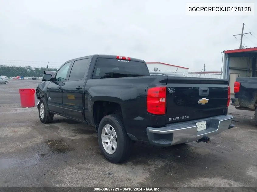 2018 Chevrolet Silverado 1500 1Lt VIN: 3GCPCRECXJG478128 Lot: 39657721