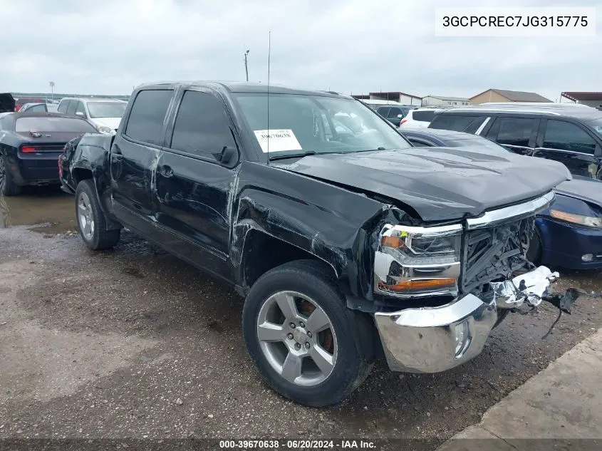 3GCPCREC7JG315775 2018 Chevrolet Silverado 1500 1Lt