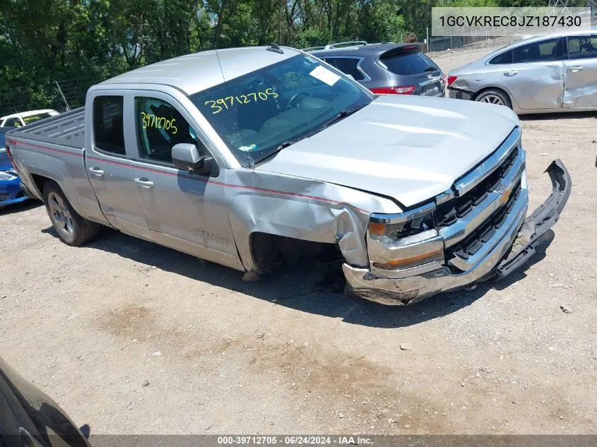 2018 Chevrolet Silverado 1500 1Lt VIN: 1GCVKREC8JZ187430 Lot: 39712705