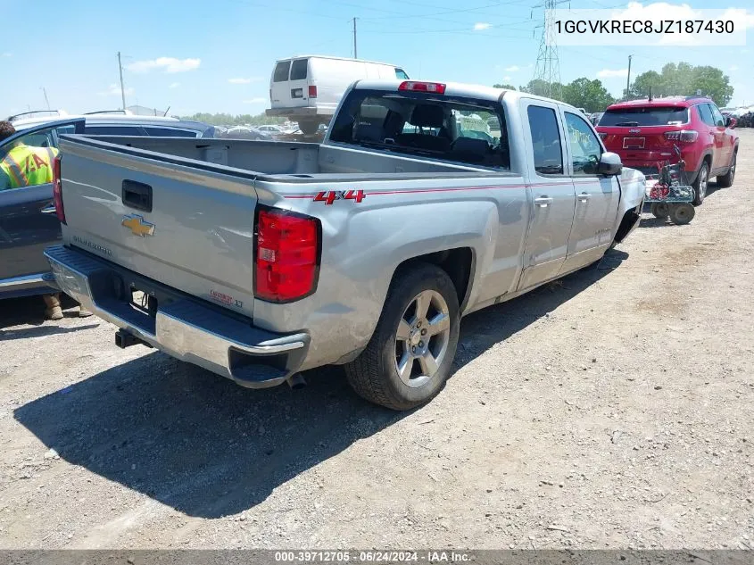 2018 Chevrolet Silverado 1500 1Lt VIN: 1GCVKREC8JZ187430 Lot: 39712705