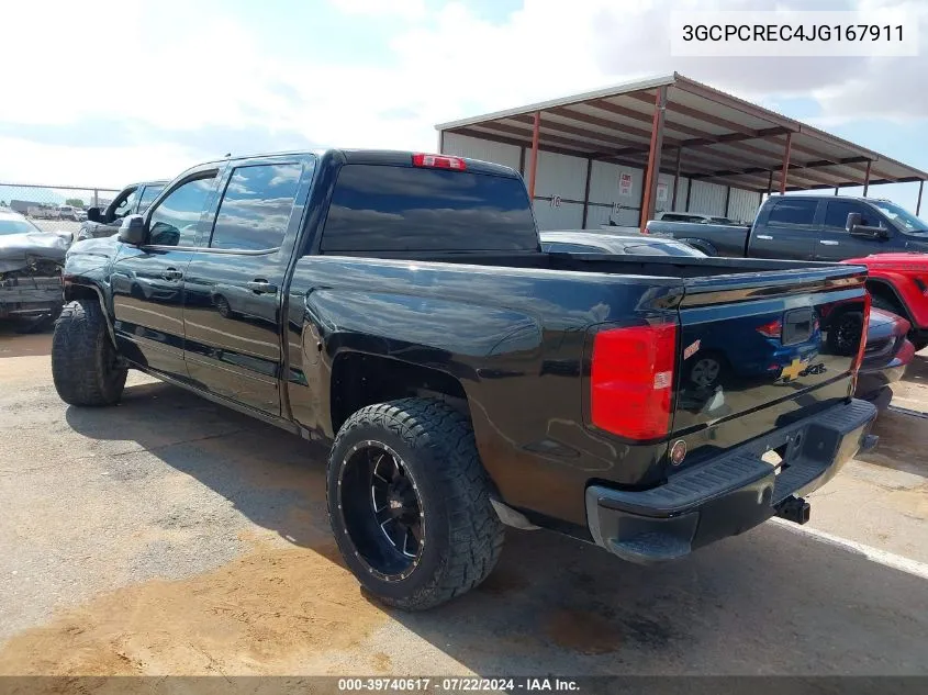 2018 Chevrolet Silverado 1500 1Lt VIN: 3GCPCREC4JG167911 Lot: 39740617