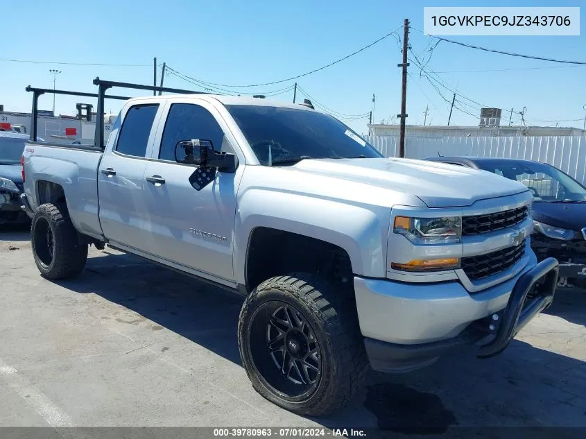 2018 Chevrolet Silverado 1500 Custom VIN: 1GCVKPEC9JZ343706 Lot: 40725930