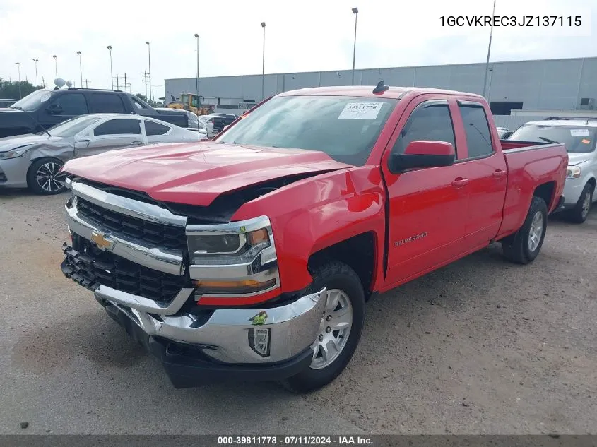 2018 Chevrolet Silverado 1500 1Lt VIN: 1GCVKREC3JZ137115 Lot: 39811778