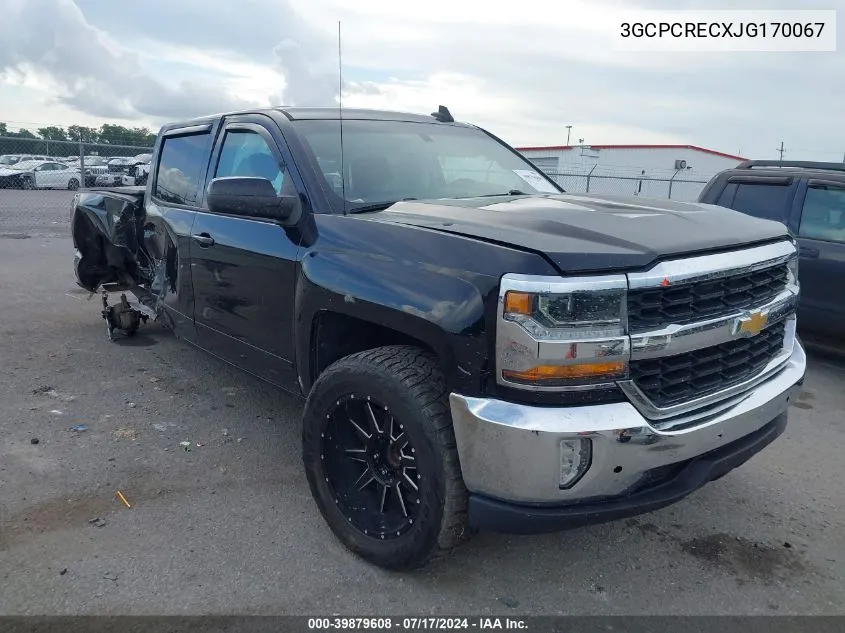 2018 Chevrolet Silverado 1500 Lt VIN: 3GCPCRECXJG170067 Lot: 39879608