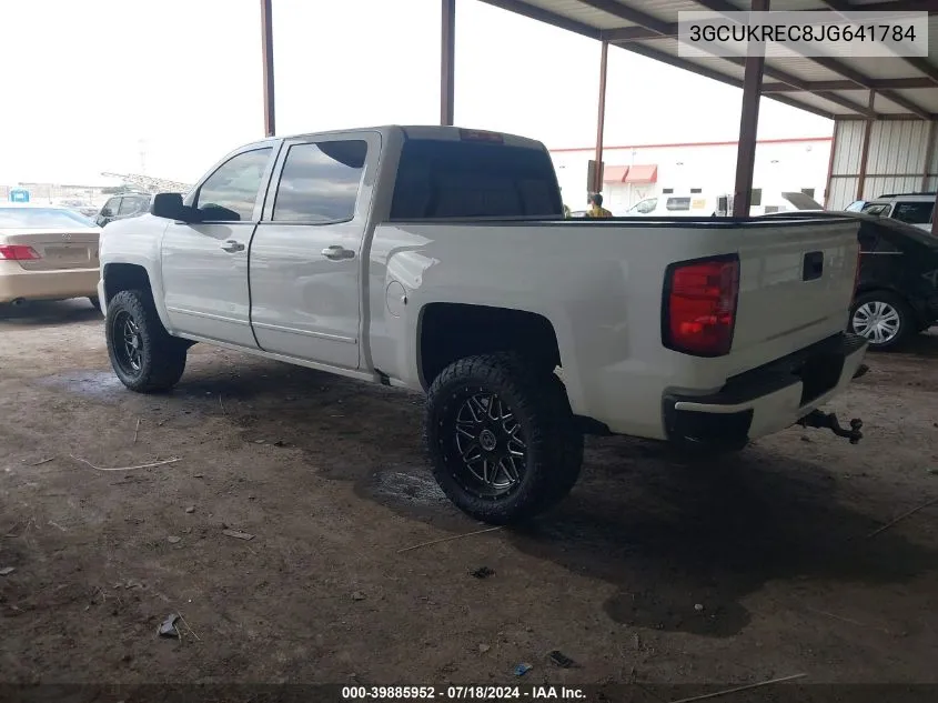 2018 Chevrolet Silverado 1500 2Lt VIN: 3GCUKREC8JG641784 Lot: 39885952