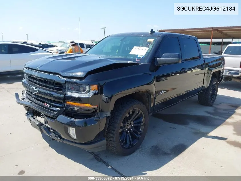 2018 Chevrolet Silverado 1500 2Lt VIN: 3GCUKREC4JG612184 Lot: 39906872