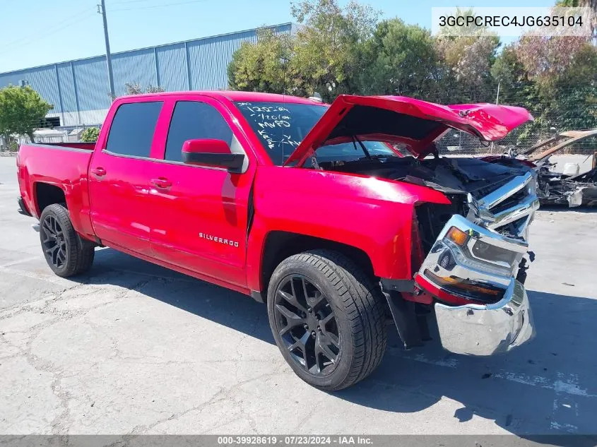 2018 Chevrolet Silverado 1500 Lt VIN: 3GCPCREC4JG635104 Lot: 39928619