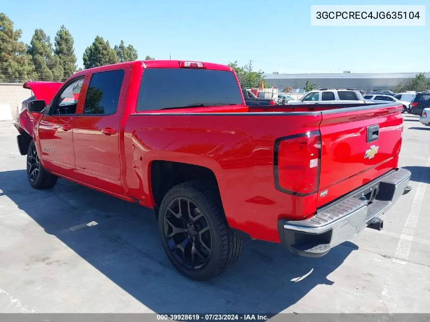 2018 Chevrolet Silverado 1500 Lt VIN: 3GCPCREC4JG635104 Lot: 39928619