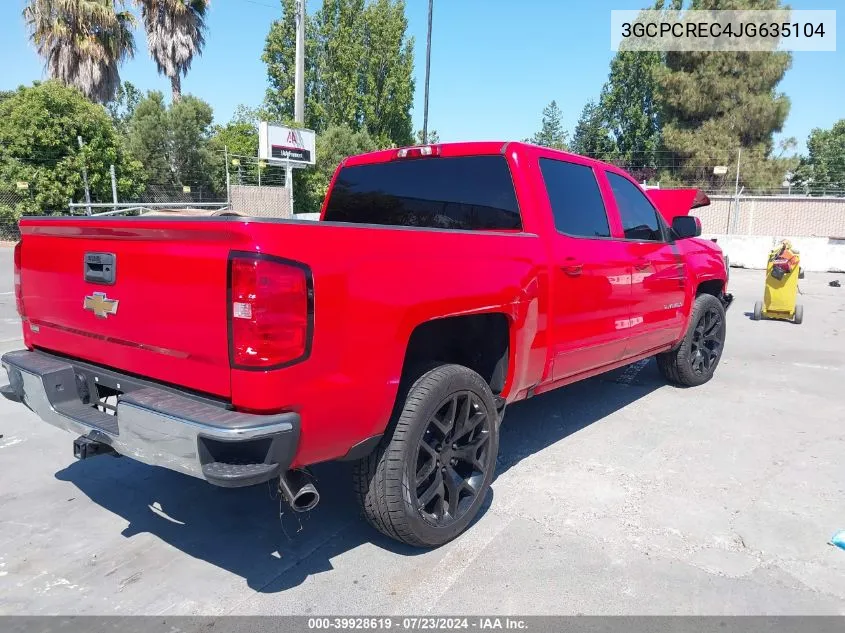 2018 Chevrolet Silverado 1500 Lt VIN: 3GCPCREC4JG635104 Lot: 39928619