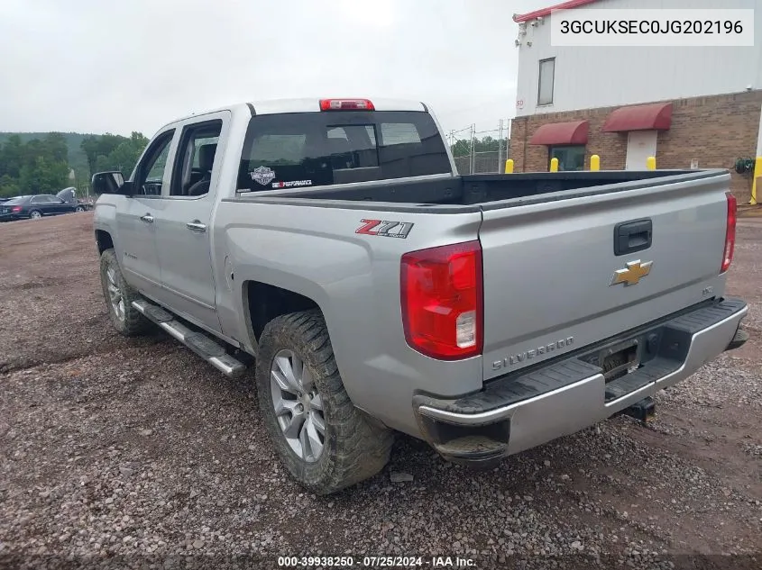 2018 Chevrolet Silverado 1500 2Lz VIN: 3GCUKSEC0JG202196 Lot: 39938250