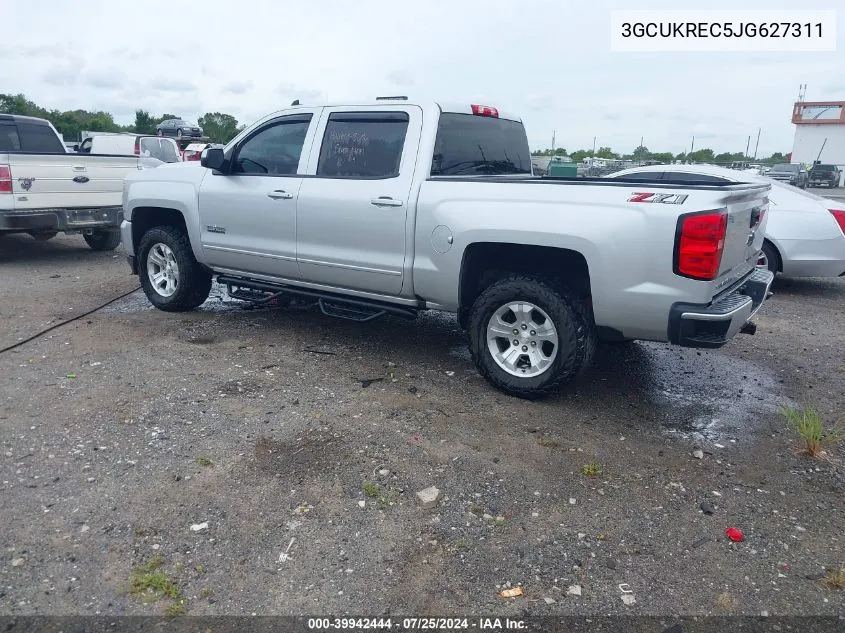 2018 Chevrolet Silverado 1500 2Lt VIN: 3GCUKREC5JG627311 Lot: 39942444