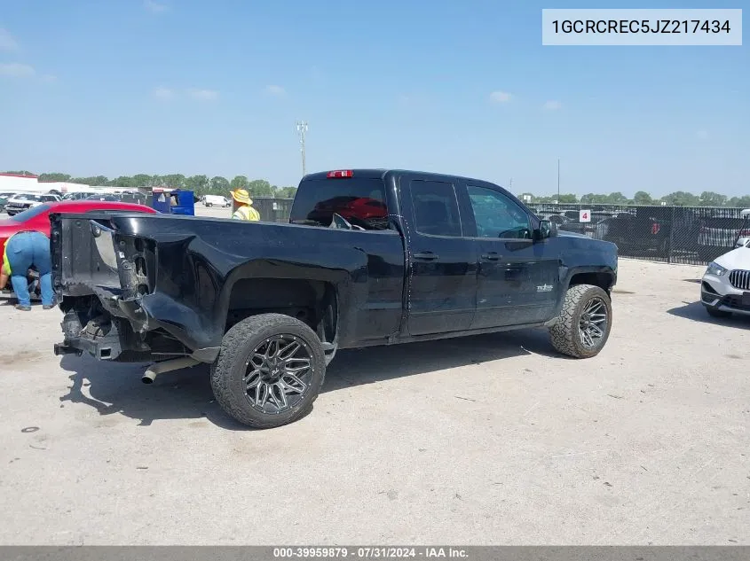 2018 Chevrolet Silverado 1500 Lt VIN: 1GCRCREC5JZ217434 Lot: 39959879