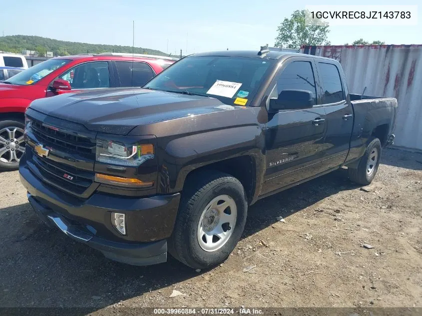 2018 Chevrolet Silverado 1500 1Lt/2Lt VIN: 1GCVKREC8JZ143783 Lot: 39960884