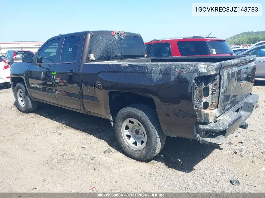 2018 Chevrolet Silverado 1500 1Lt/2Lt VIN: 1GCVKREC8JZ143783 Lot: 39960884