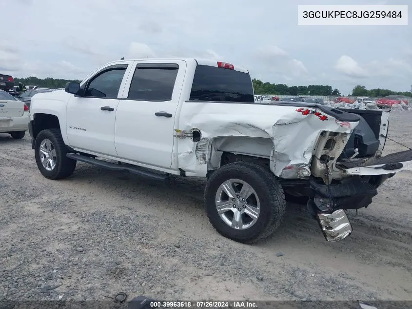 2018 Chevrolet Silverado 1500 Custom VIN: 3GCUKPEC8JG259484 Lot: 39963618