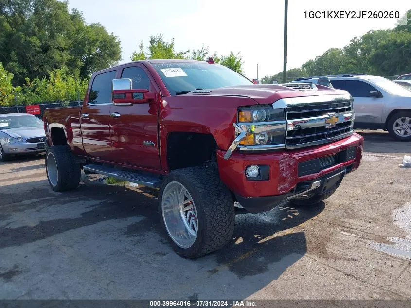 2018 Chevrolet Silverado 2500Hd High Country VIN: 1GC1KXEY2JF260260 Lot: 39964016