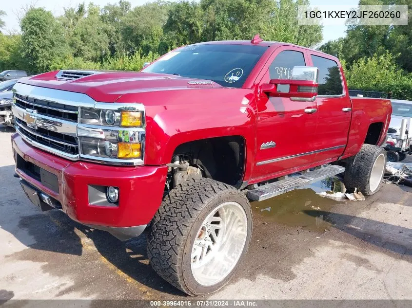 2018 Chevrolet Silverado 2500Hd High Country VIN: 1GC1KXEY2JF260260 Lot: 39964016