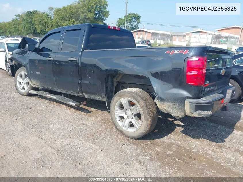 2018 Chevrolet Silverado 1500 Custom VIN: 1GCVKPEC4JZ355326 Lot: 39964370