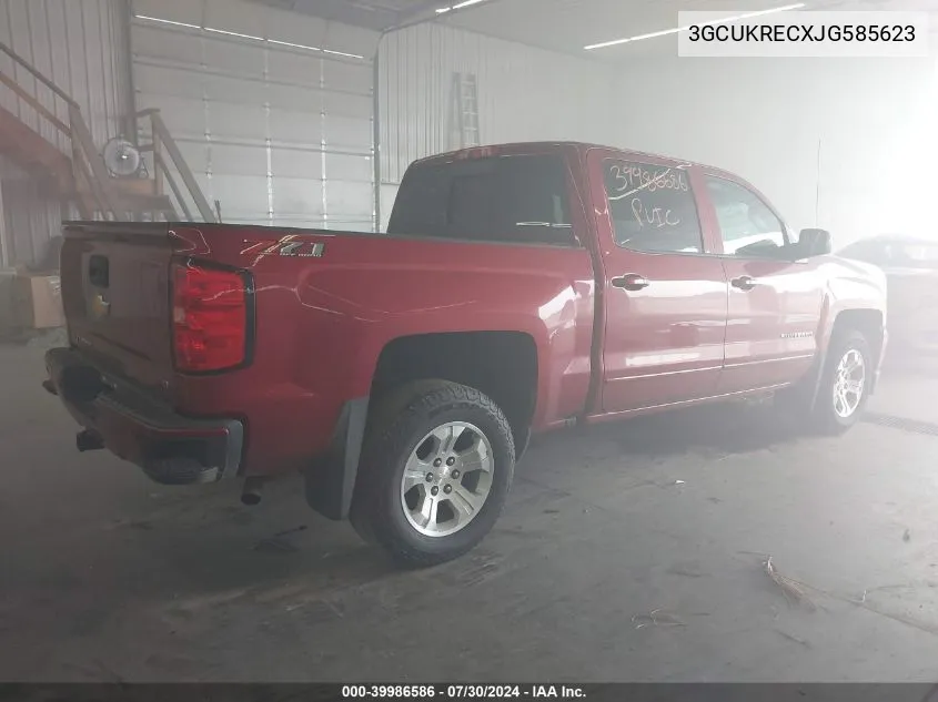 3GCUKRECXJG585623 2018 Chevrolet Silverado 1500 2Lt