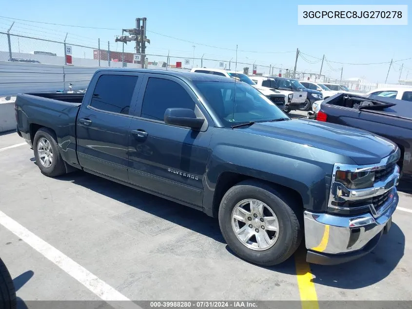 3GCPCREC8JG270278 2018 Chevrolet Silverado 1500 Lt