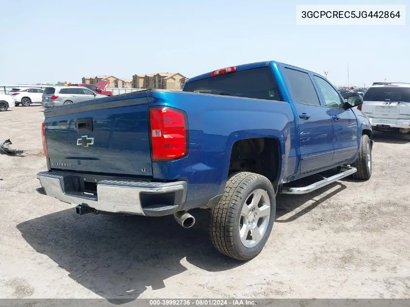 2018 Chevrolet Silverado 1500 Lt VIN: 3GCPCREC5JG442864 Lot: 39992736