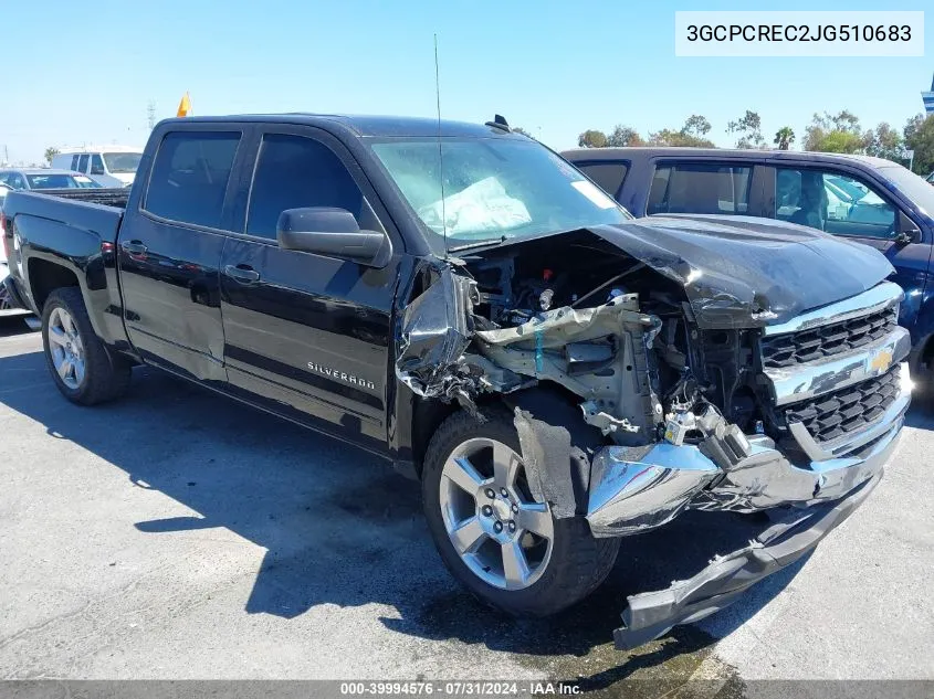 2018 Chevrolet Silverado 1500 Lt VIN: 3GCPCREC2JG510683 Lot: 39994576