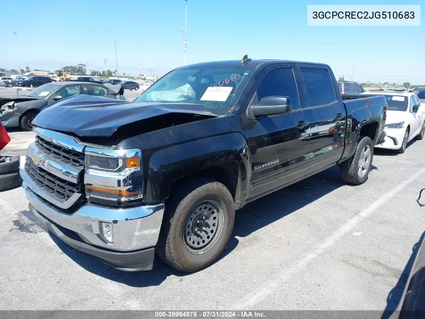 2018 Chevrolet Silverado 1500 Lt VIN: 3GCPCREC2JG510683 Lot: 39994576