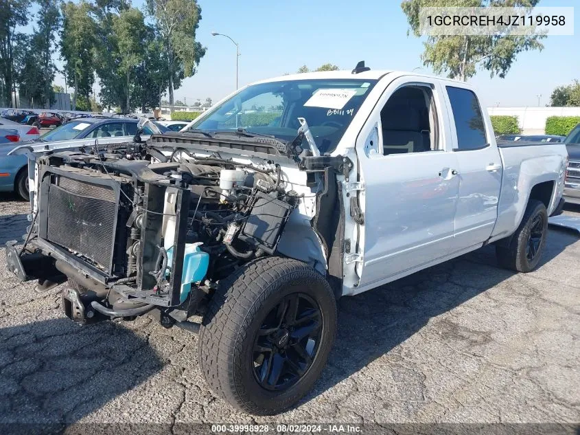 2018 Chevrolet Silverado 1500 Lt VIN: 1GCRCREH4JZ119958 Lot: 39998928