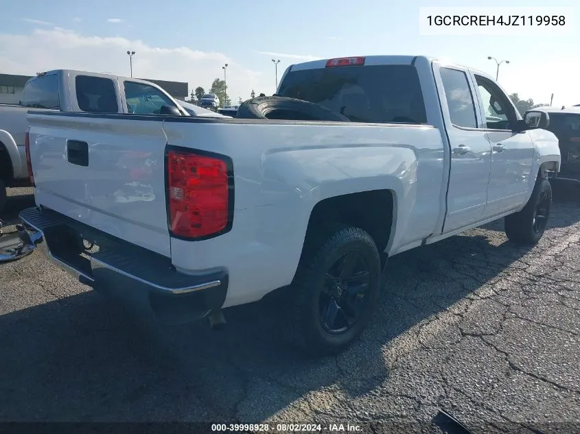 2018 Chevrolet Silverado 1500 Lt VIN: 1GCRCREH4JZ119958 Lot: 39998928