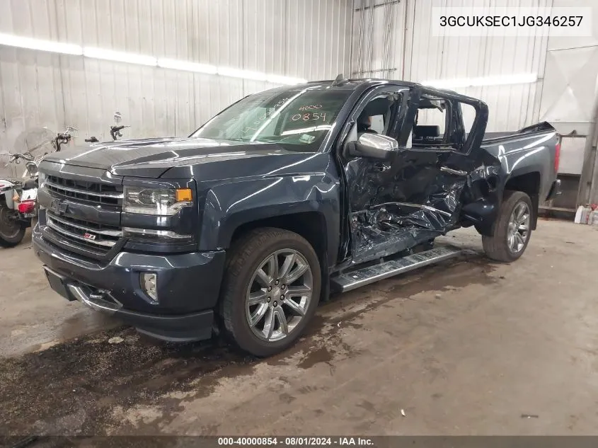 2018 Chevrolet Silverado 1500 K1500 Ltz VIN: 3GCUKSEC1JG346257 Lot: 40000854