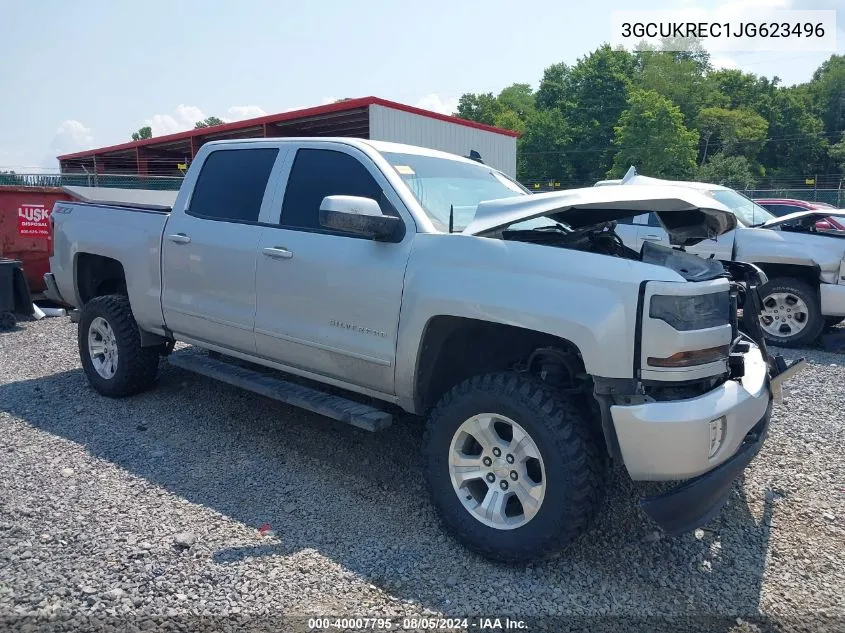 2018 Chevrolet Silverado 1500 2Lt VIN: 3GCUKREC1JG623496 Lot: 40007795