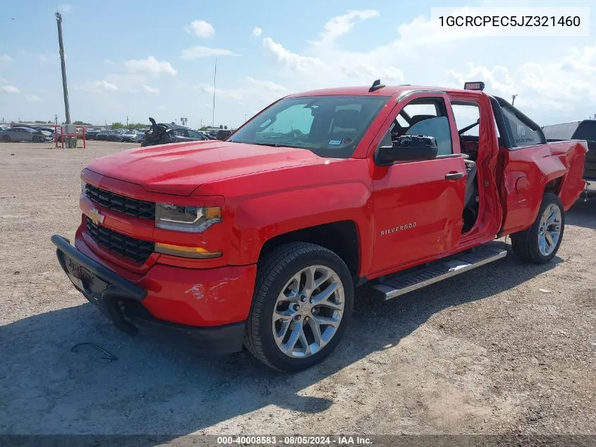 2018 Chevrolet Silverado 1500 Custom VIN: 1GCRCPEC5JZ321460 Lot: 40008583