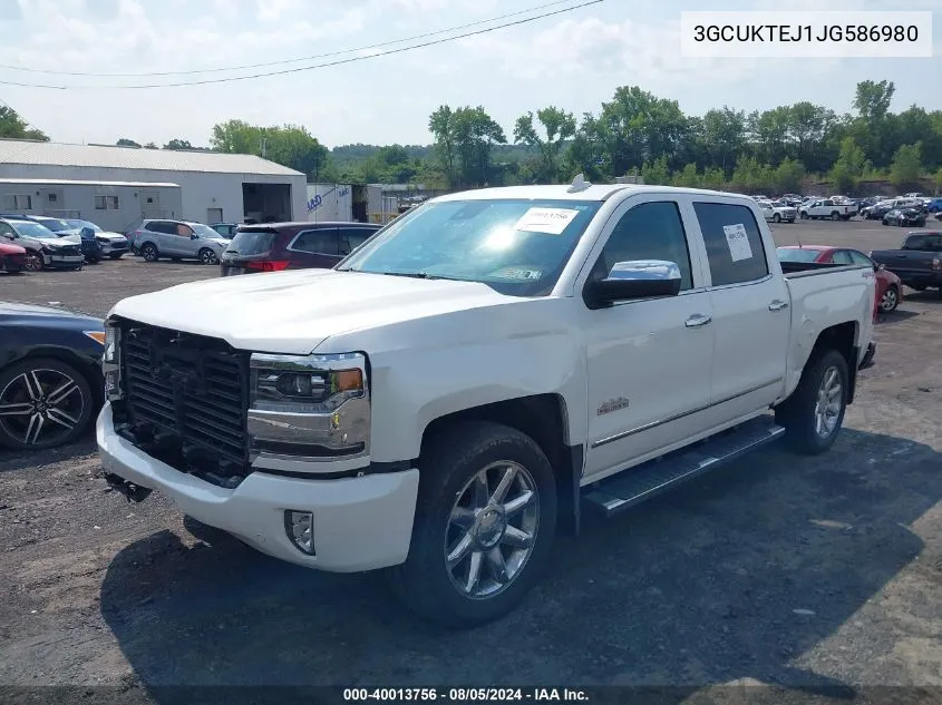 2018 Chevrolet Silverado 1500 High Country VIN: 3GCUKTEJ1JG586980 Lot: 40013756