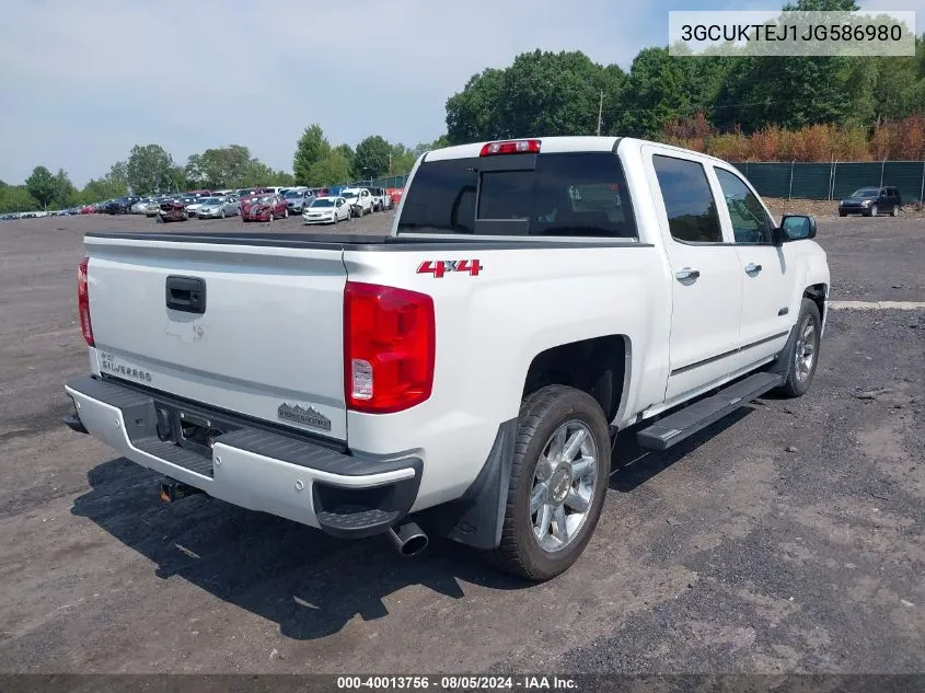 2018 Chevrolet Silverado 1500 High Country VIN: 3GCUKTEJ1JG586980 Lot: 40013756