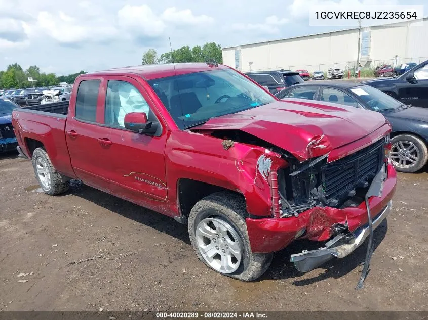 2018 Chevrolet Silverado 1500 2Lt VIN: 1GCVKREC8JZ235654 Lot: 40020289