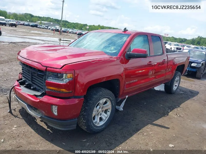 2018 Chevrolet Silverado 1500 2Lt VIN: 1GCVKREC8JZ235654 Lot: 40020289