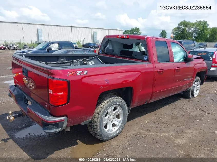 2018 Chevrolet Silverado 1500 2Lt VIN: 1GCVKREC8JZ235654 Lot: 40020289