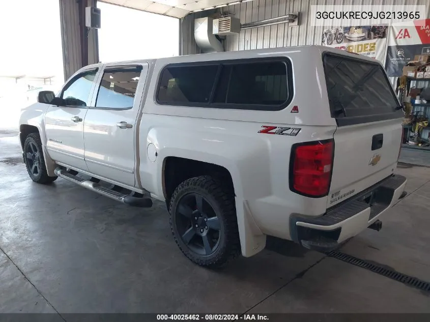 3GCUKREC9JG213965 2018 Chevrolet Silverado 1500 2Lt