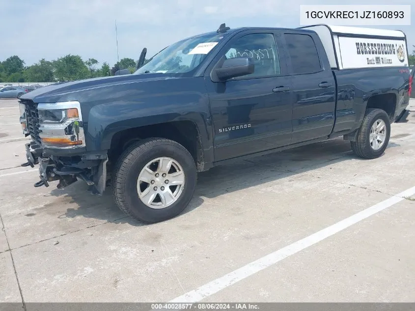 1GCVKREC1JZ160893 2018 Chevrolet Silverado 1500 1Lt