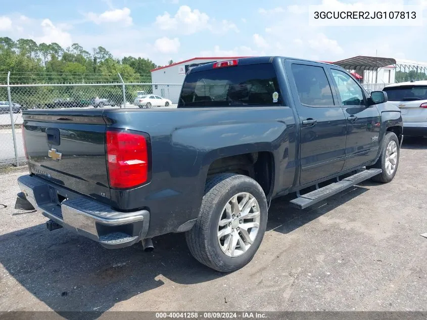 2018 Chevrolet Silverado 1500 Lt VIN: 3GCUCRER2JG107813 Lot: 40041258